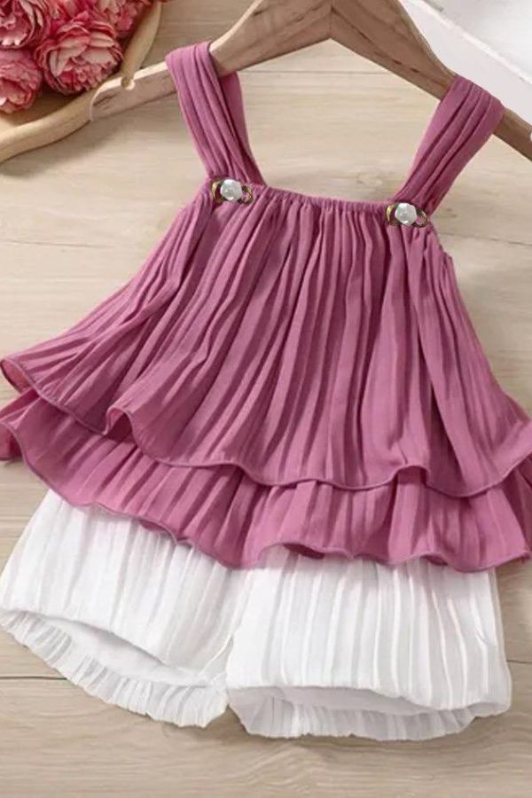 Mauve Stylish Girls Dress