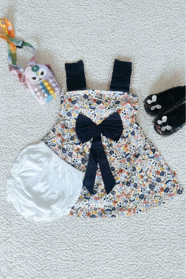 Blue Bow Summer Frock