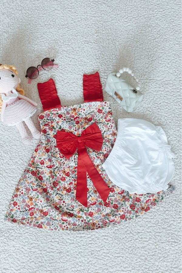 Red Bow Summer Frock