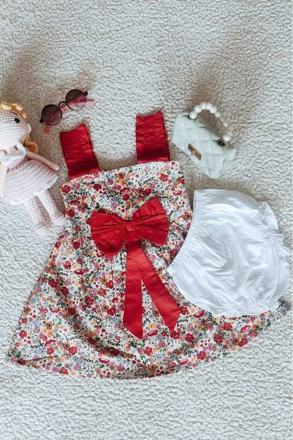 Red Bow Summer Frock